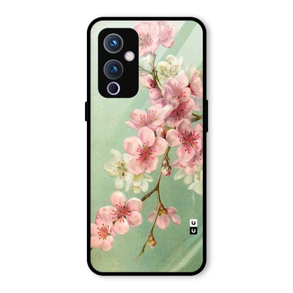 Blossom Cherry Design Glass Back Case for OnePlus 9