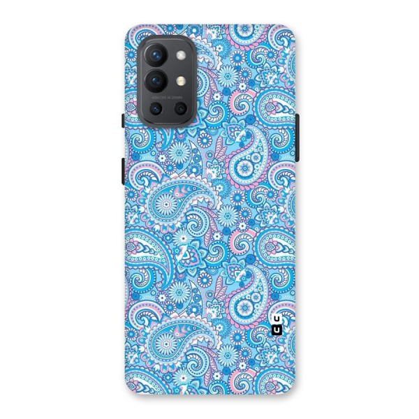 Blue Block Pattern Back Case for OnePlus 9R