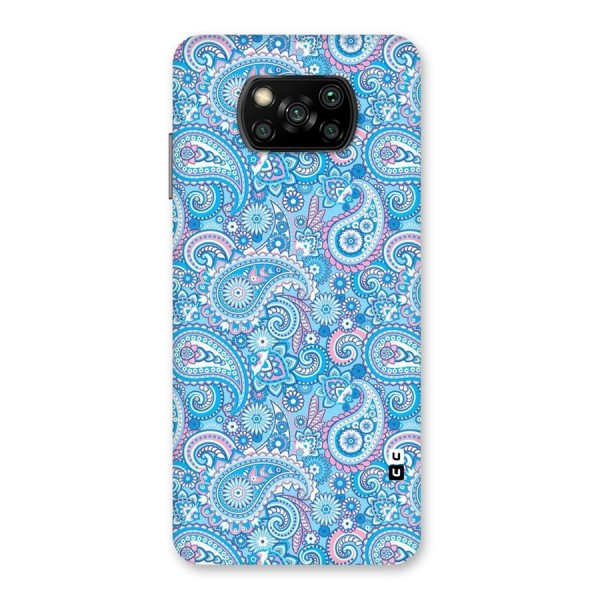 Blue Block Pattern Back Case for Poco X3
