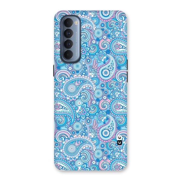 Blue Block Pattern Back Case for Reno4 Pro