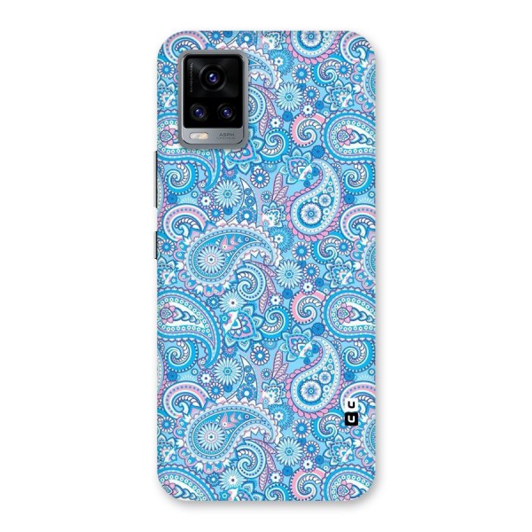 Blue Block Pattern Back Case for Vivo V20