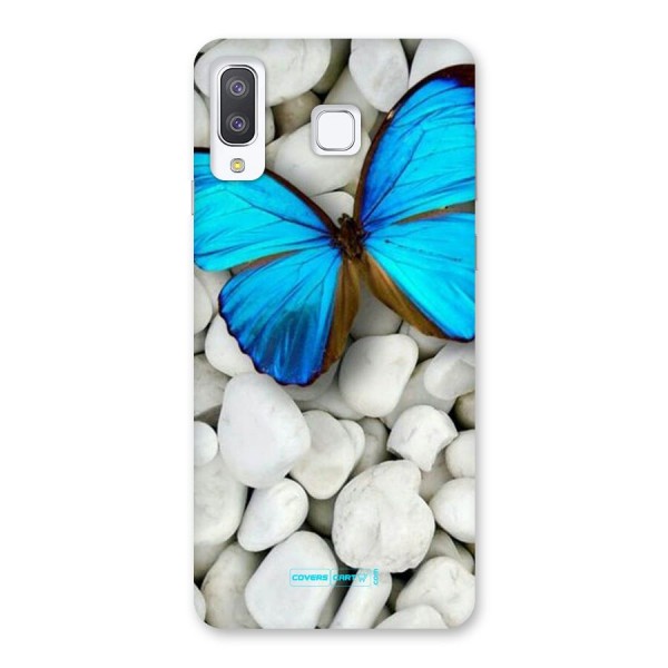 Blue Butterfly Back Case for Galaxy A8 Star