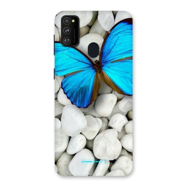 Blue Butterfly Back Case for Galaxy M21