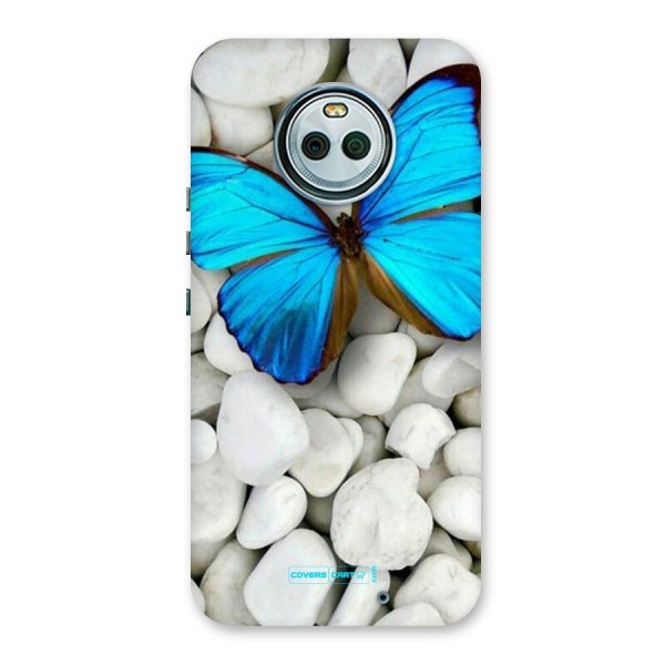 Blue Butterfly Back Case for Moto X4