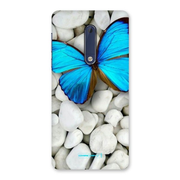 Blue Butterfly Back Case for Nokia 5