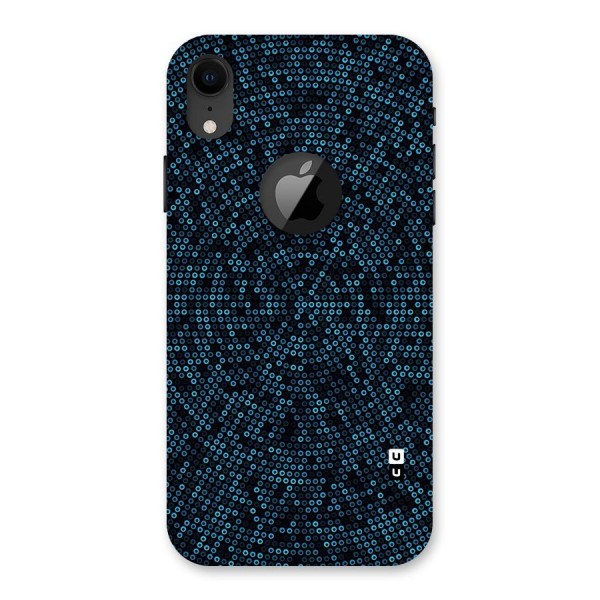 Blue Disco Lights Back Case for iPhone XR Logo Cut