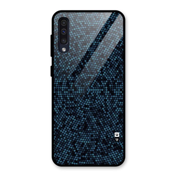 Blue Disco Lights Glass Back Case for Galaxy A50s