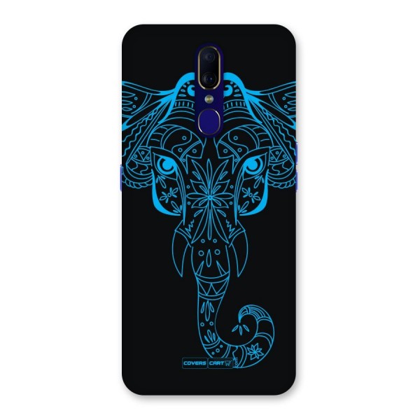 Blue Elephant Ethnic Back Case for Oppo F11