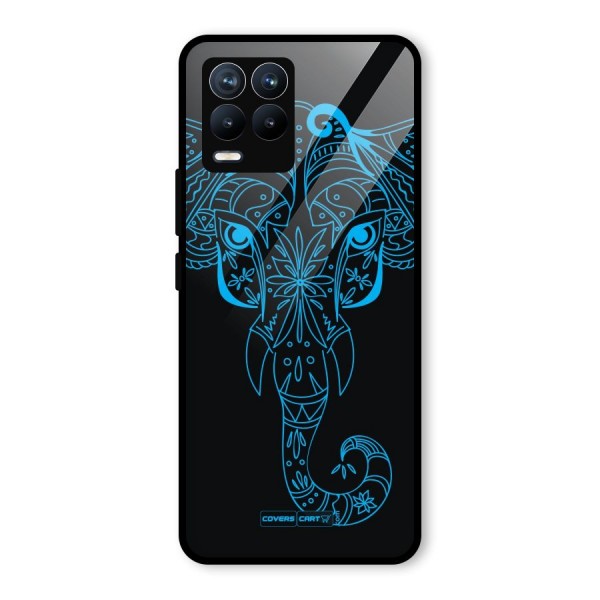 Blue Elephant Ethnic Glass Back Case for Realme 8 Pro