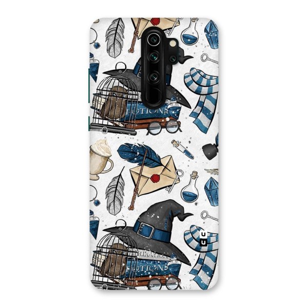 Blue Feather Hat Design Back Case for Redmi Note 8 Pro