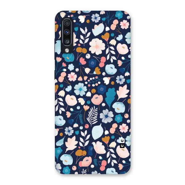 Blue Floral Back Case for Galaxy A70