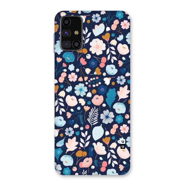 Blue Floral Back Case for Galaxy M31s