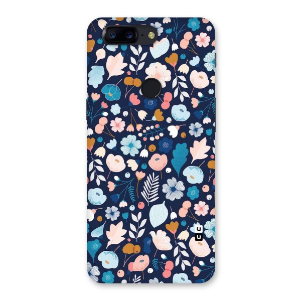 Blue Floral Back Case for OnePlus 5T