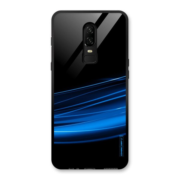 Blue Flow Glass Back Case for OnePlus 6