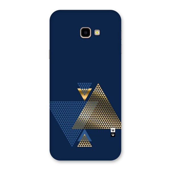 Blue Gold Triangles Back Case for Galaxy J4 Plus