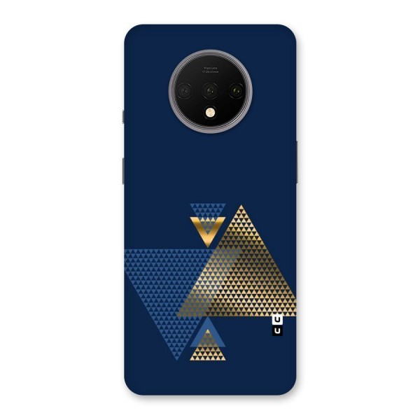 Blue Gold Triangles Back Case for OnePlus 7T