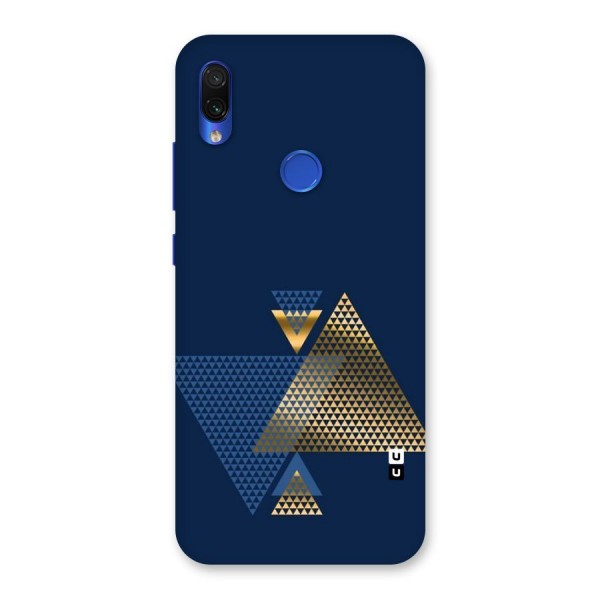 Blue Gold Triangles Back Case for Redmi Note 7S