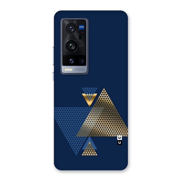 Blue Gold Triangles Back Case for Vivo X60 Pro Plus