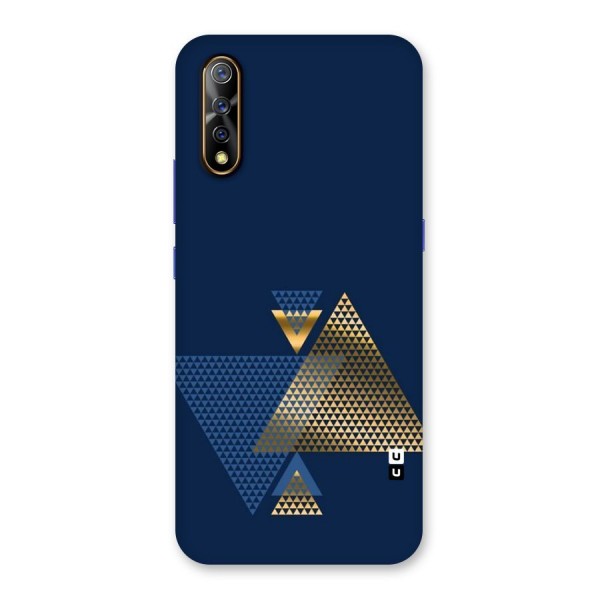 Blue Gold Triangles Back Case for Vivo Z1x