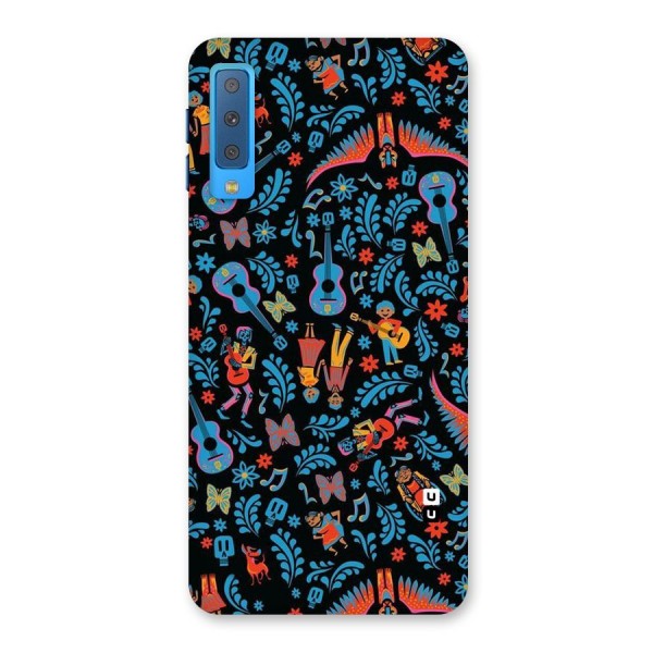 Blue Guitar Pattern Back Case for Galaxy A7 (2018)