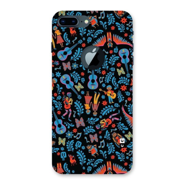 Blue Guitar Pattern Back Case for iPhone 7 Plus Logo Cut