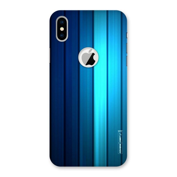 Blue Hues Back Case for iPhone X Logo Cut