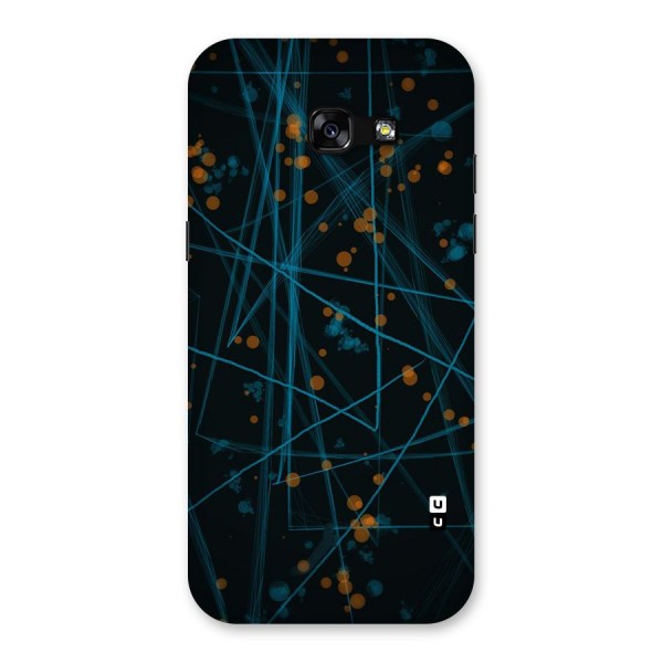 Blue Lines Gold Dots Back Case for Galaxy A5 2017