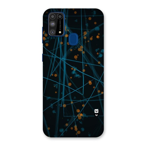 Blue Lines Gold Dots Back Case for Galaxy M31