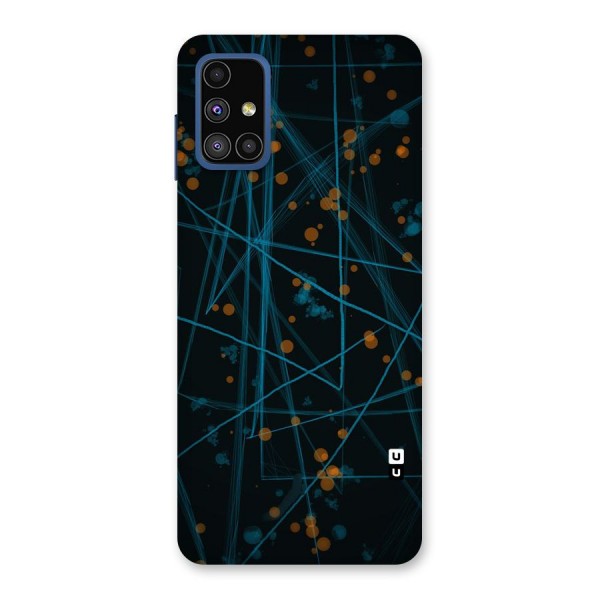 Blue Lines Gold Dots Back Case for Galaxy M51