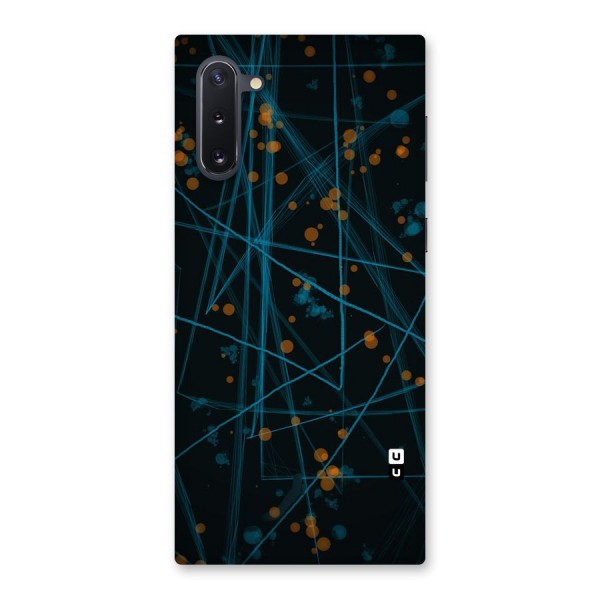 Blue Lines Gold Dots Back Case for Galaxy Note 10