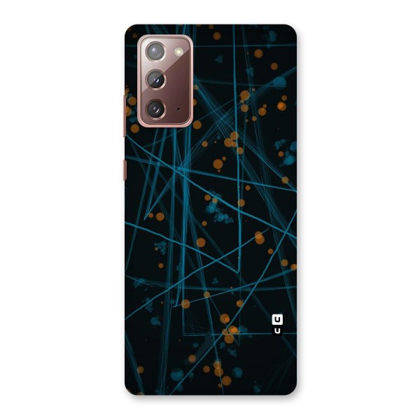 Blue Lines Gold Dots Back Case for Galaxy Note 20