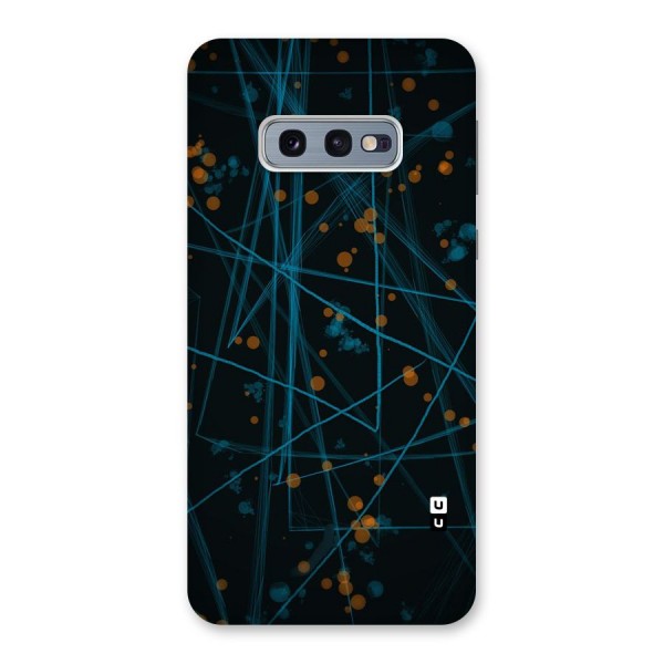 Blue Lines Gold Dots Back Case for Galaxy S10e