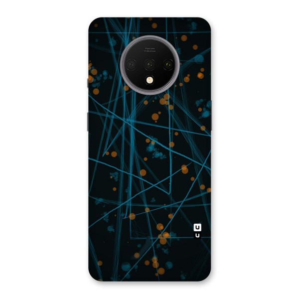 Blue Lines Gold Dots Back Case for OnePlus 7T