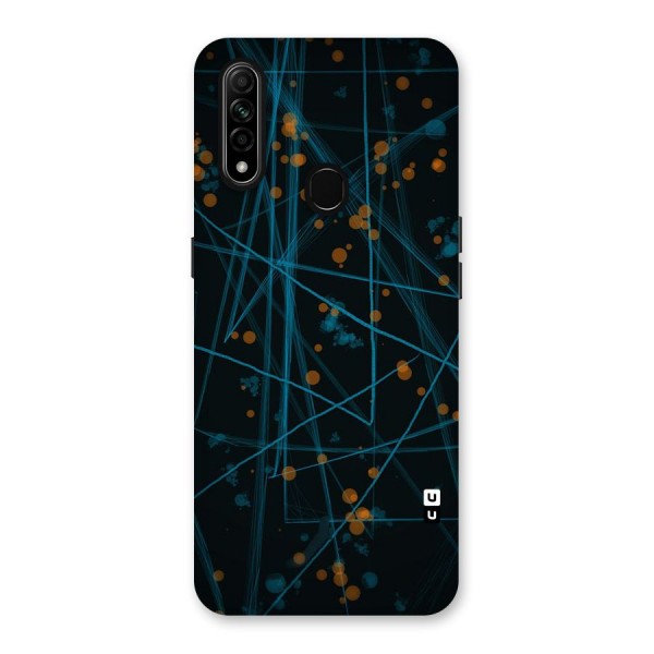 Blue Lines Gold Dots Back Case for Oppo A31