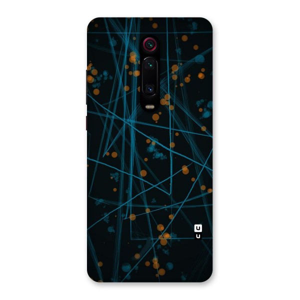 Blue Lines Gold Dots Back Case for Redmi K20 Pro
