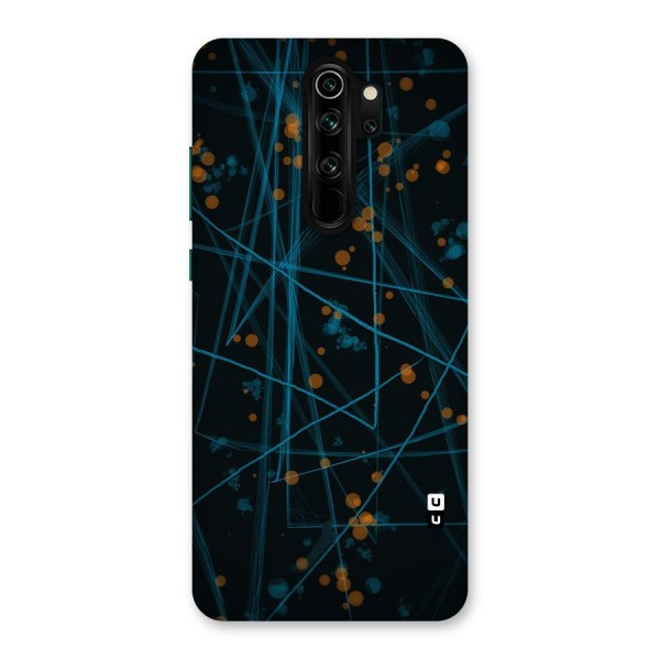 Blue Lines Gold Dots Back Case for Redmi Note 8 Pro