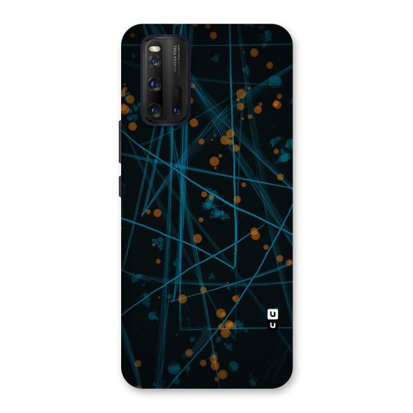 Blue Lines Gold Dots Back Case for Vivo iQOO 3