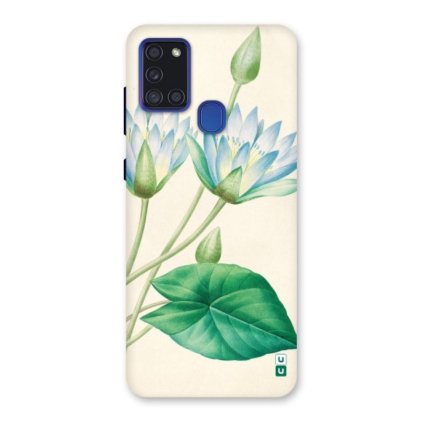 Blue Lotus Back Case for Galaxy A21s