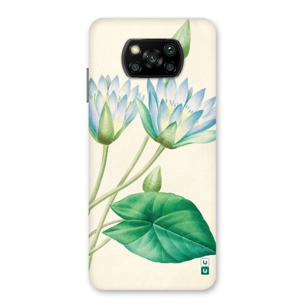 Blue Lotus Back Case for Poco X3
