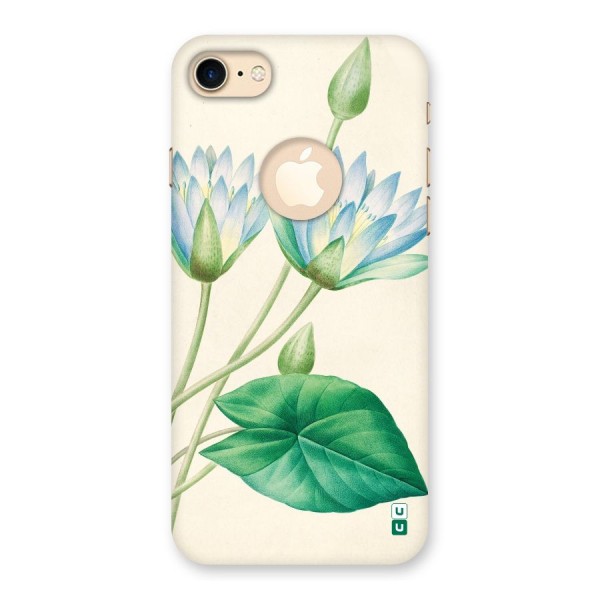 Blue Lotus Back Case for iPhone 7 Logo Cut