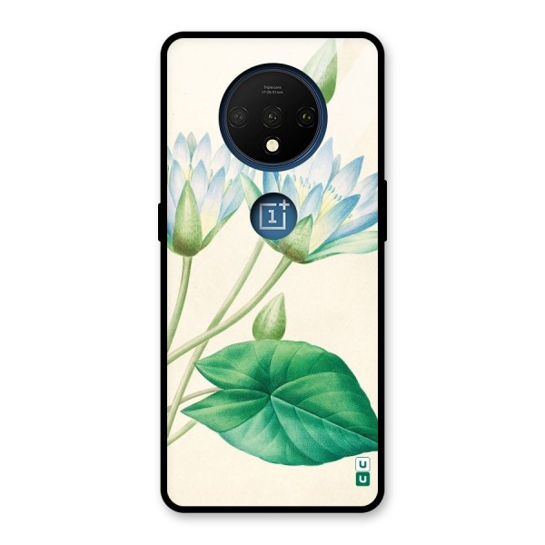 Blue Lotus Glass Back Case for OnePlus 7T