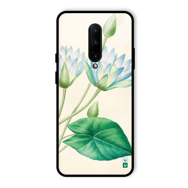 Blue Lotus Glass Back Case for OnePlus 7 Pro