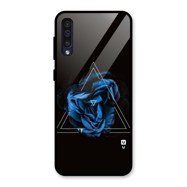 Blue Magic Triangle Glass Back Case for Galaxy A50