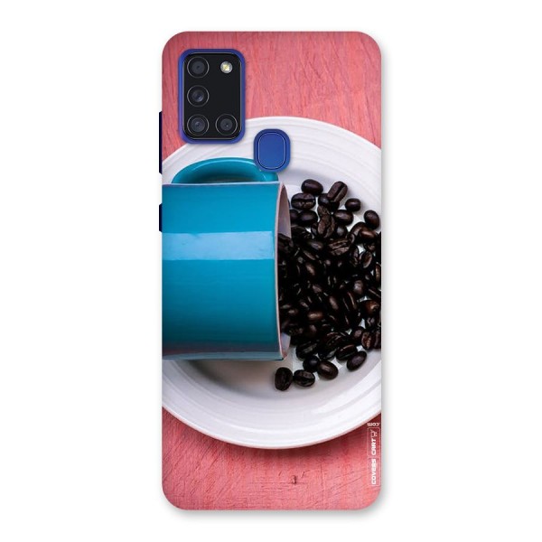 Blue Mug And Beans Back Case for Galaxy A21s