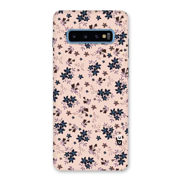 Blue Peach Floral Back Case for Galaxy S10 Plus