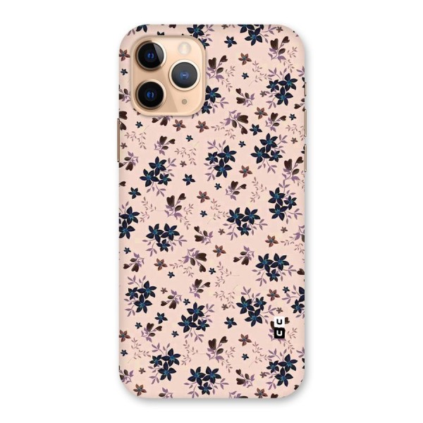 Blue Peach Floral Back Case for iPhone 11 Pro