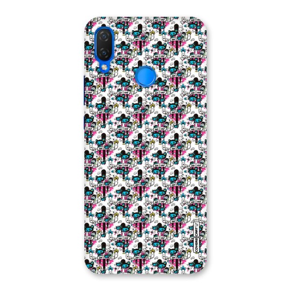 Blue Pink Pattern Back Case for Huawei P Smart+