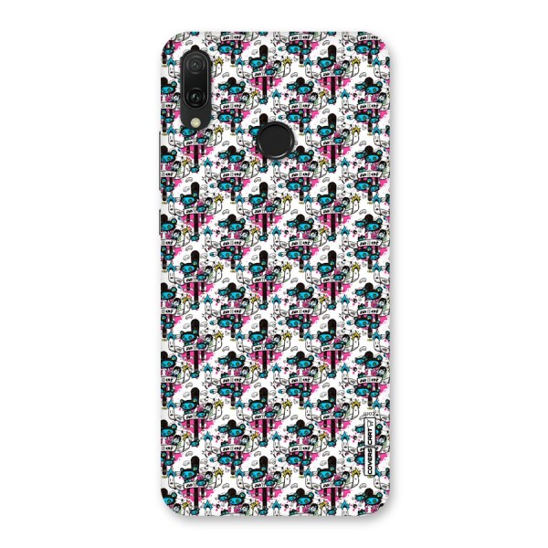 Blue Pink Pattern Back Case for Huawei Y9 (2019)