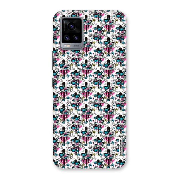Blue Pink Pattern Back Case for Vivo V20