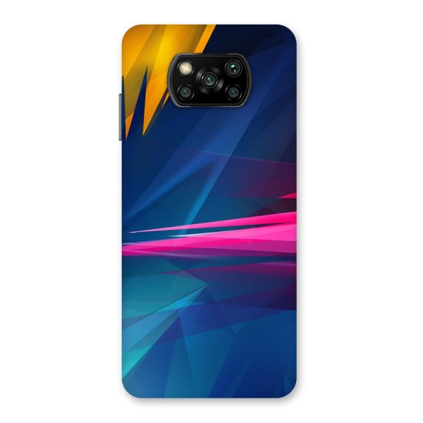Blue Red Abstract Back Case for Poco X3